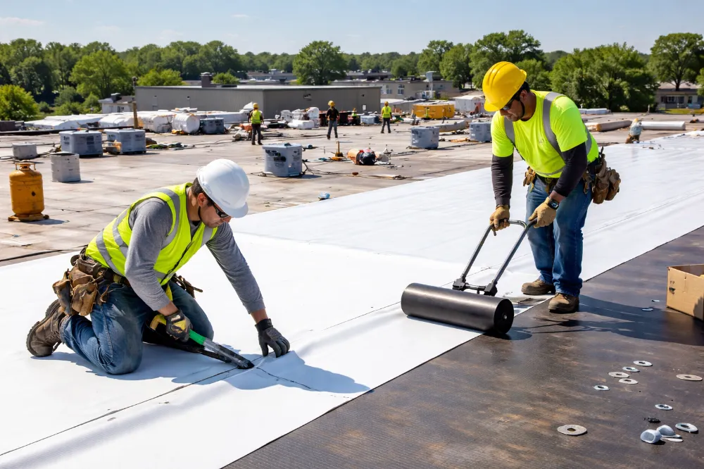 Flat Roof Installation 1